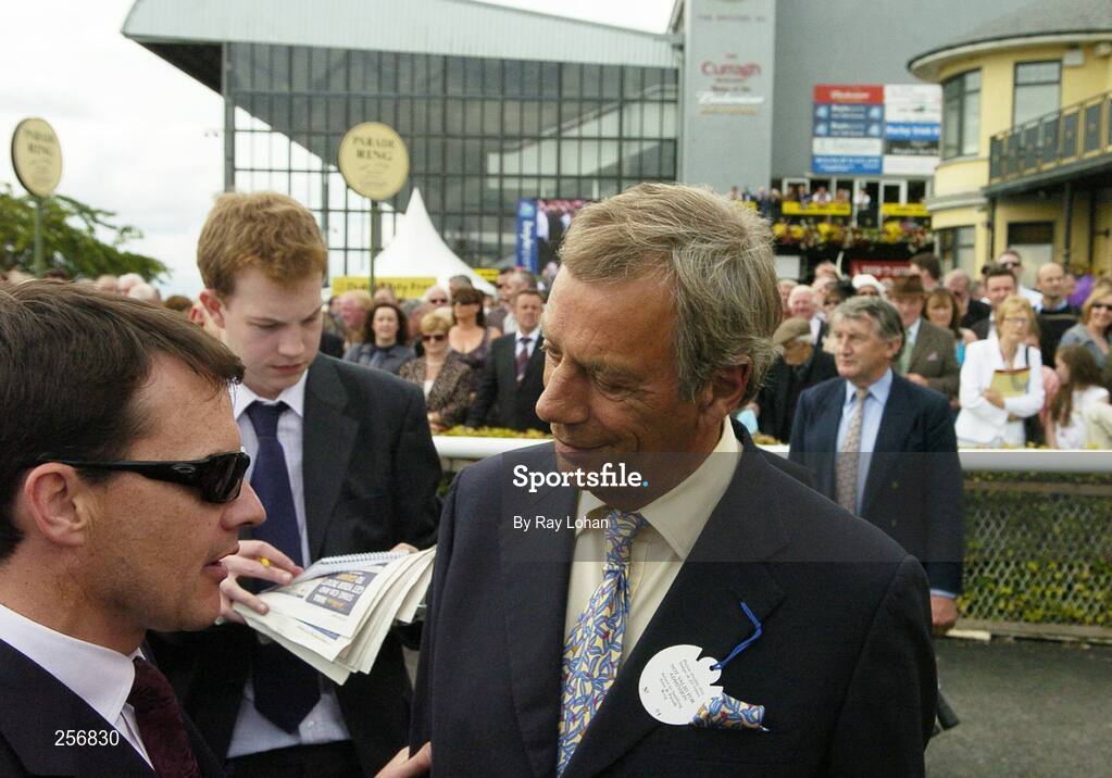 15 July 2007; Trainer's Aidan O'Brien, left, and Henry Cecil after the Darley Irish Oaks. Curragh Racecourse, Co. Kildare. Picture credit: Ray Lohan / SPORTSFILE *** Local Caption ***