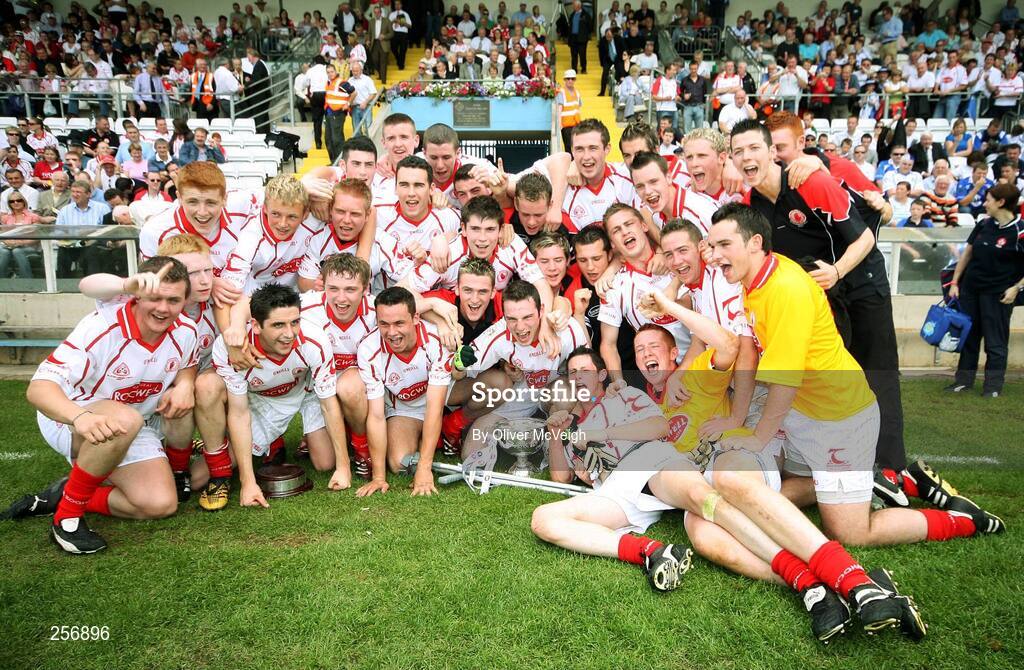 15 July 2007; Tyrone minor's celebrate after winning the Ulster Minor Football Championship Final. ESB Ulster Minor Football Championship Final - Derry v Tyrone, St Tighearnach's Park, Clones, Co Monaghan. Picture credit: Oliver McVeigh / SPORTSFILE