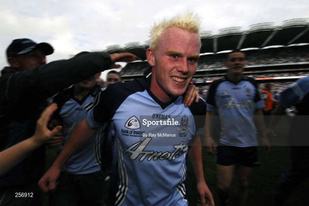 15 July 2007; Dublin's Mark Vaughan is congratulated by supporters after the game. Bank of Ireland Leinster Senior Football Championship Final, Dublin v Laois, Croke Park, Dublin. Picture credit: Ray McManus / SPORTSFILE
