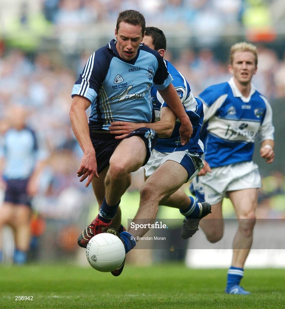 15 July 2007; Barry Cahill, Dublin, in action against Cathal Ryan, Laois. Bank of Ireland Leinster Senior Football Championship Final, Dublin v Laois, Croke Park, Dublin. Picture credit: Brendan Moran / SPORTSFILE