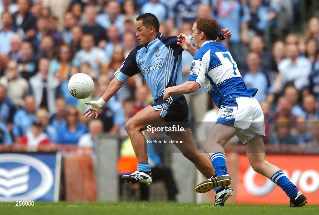 15 July 2007; Jason Sherlock, Dublin, in action against Brian McCormack, Laois. Bank of Ireland Leinster Senior Football Championship Final, Dublin v Laois, Croke Park, Dublin. Picture credit: Brendan Moran / SPORTSFILE