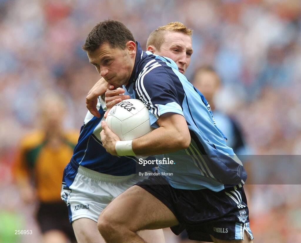 15 July 2007; Alan Brogan, Dublin, in action against Peter O'Leary, Laois. Bank of Ireland Leinster Senior Football Championship Final, Dublin v Laois, Croke Park, Dublin. Picture credit: Brendan Moran / SPORTSFILE