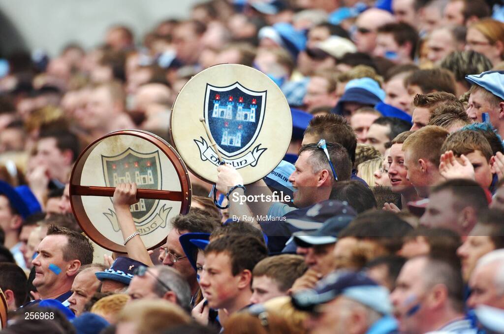 15 July 2007; Dublin supporters on Hill 16. Bank of Ireland Leinster Senior Football Championship Final, Dublin v Laois, Croke Park, Dublin. Picture credit: Ray McManus / SPORTSFILE