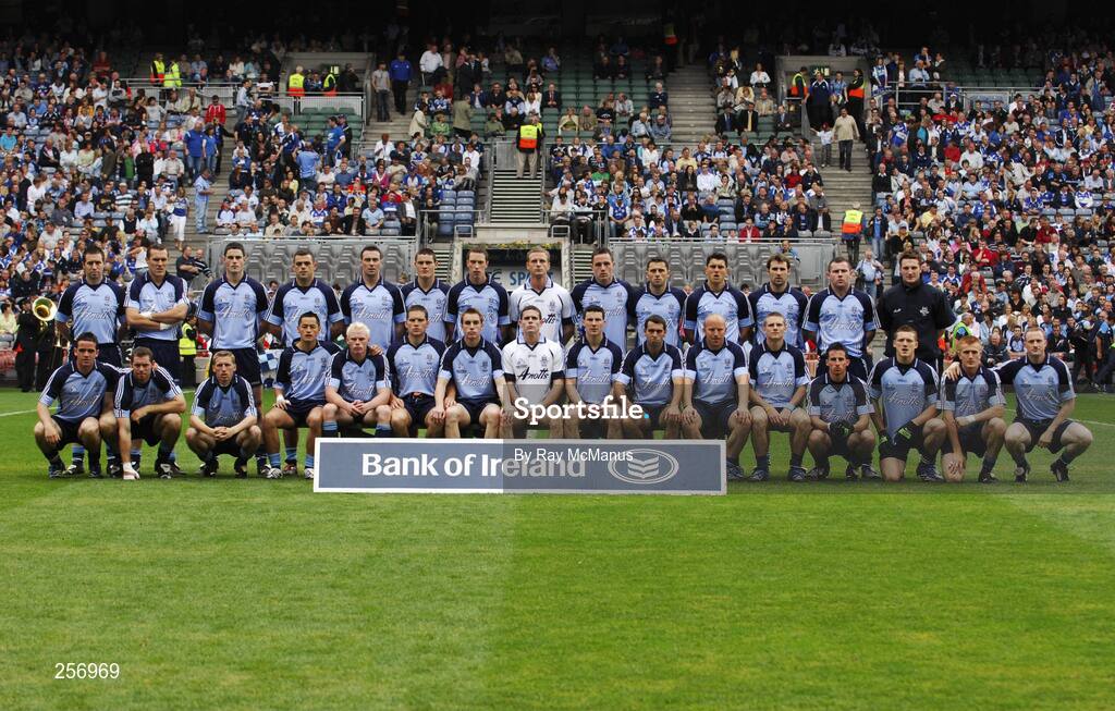 15 July 2007; The Dublin squad before the game. Bank of Ireland Leinster Senior Football Championship Final, Dublin v Laois, Croke Park, Dublin. Picture credit: Ray McManus / SPORTSFILE