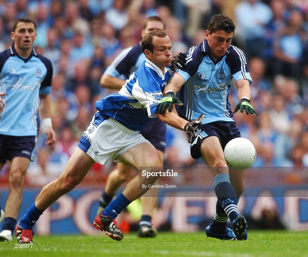 15 July 2007; Bernard Brogan, Dublin, in action against Tom Kelly, Laois. Bank of Ireland Leinster Senior Football Championship Final, Dublin v Laois, Croke Park, Dublin. Picture credit: Caroline Quinn / SPORTSFILE