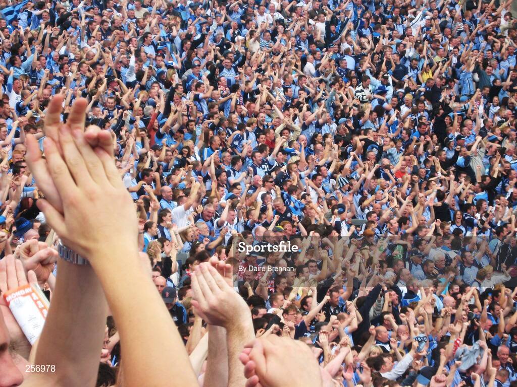 15 July 2007; Dublin supporters on Hill 16. Bank of Ireland Leinster Senior Football Championship Final, Dublin v Laois, Croke Park, Dublin. Picture credit: Daire Brennan / SPORTSFILE