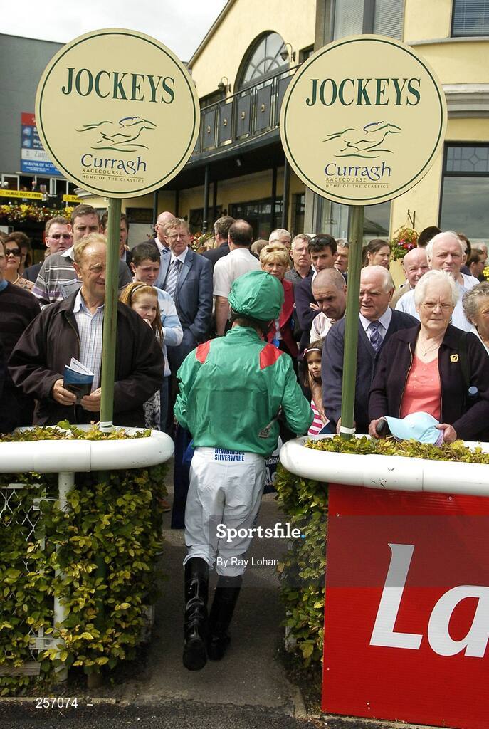 15 July 2007; Jockey leaves the area at Curragh Racecourse, Co. Kildare. Picture credit: Ray Lohan / SPORTSFILE