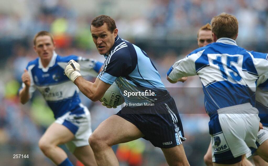 15 July 2007; Ciaran Whelan, Dublin, in action against Ross Munnelly, 15, Laois. Bank of Ireland Leinster Senior Football Championship Final, Dublin v Laois, Croke Park, Dublin. Picture credit: Brendan Moran / SPORTSFILE