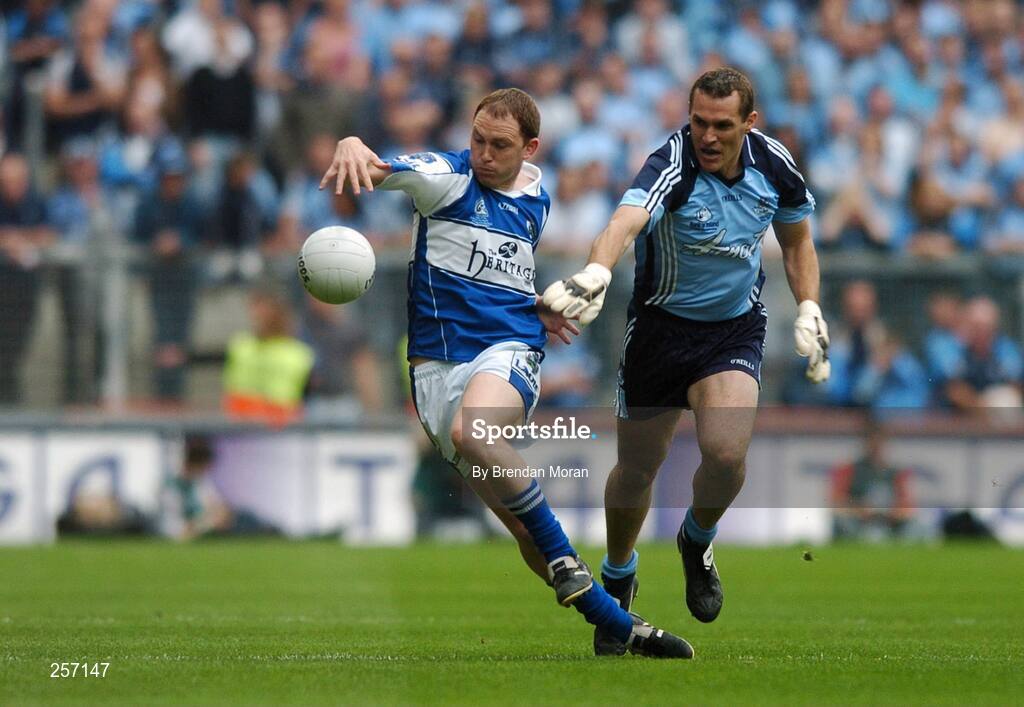 15 July 2007; Brian McCormack, Laois, in action against Ciaran Whelan, Dublin. Bank of Ireland Leinster Senior Football Championship Final, Dublin v Laois, Croke Park, Dublin. Picture credit: Brendan Moran / SPORTSFILE