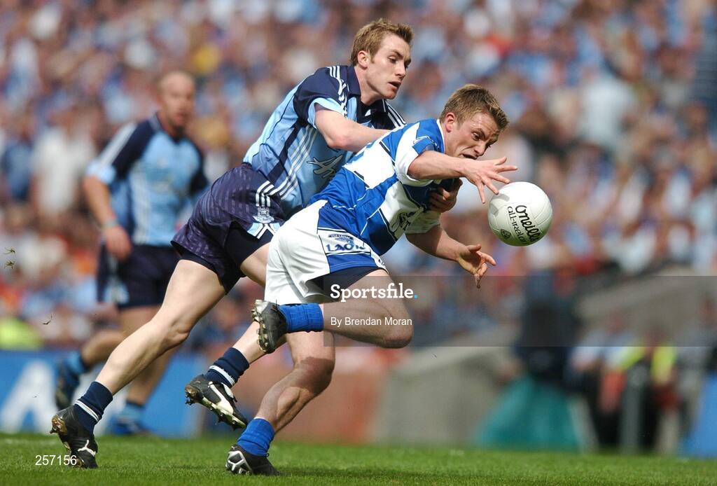 15 July 2007; Ross Munnelly, Laois, in action against Paul Griffin, Dublin. Bank of Ireland Leinster Senior Football Championship Final, Dublin v Laois, Croke Park, Dublin. Picture credit: Brendan Moran / SPORTSFILE