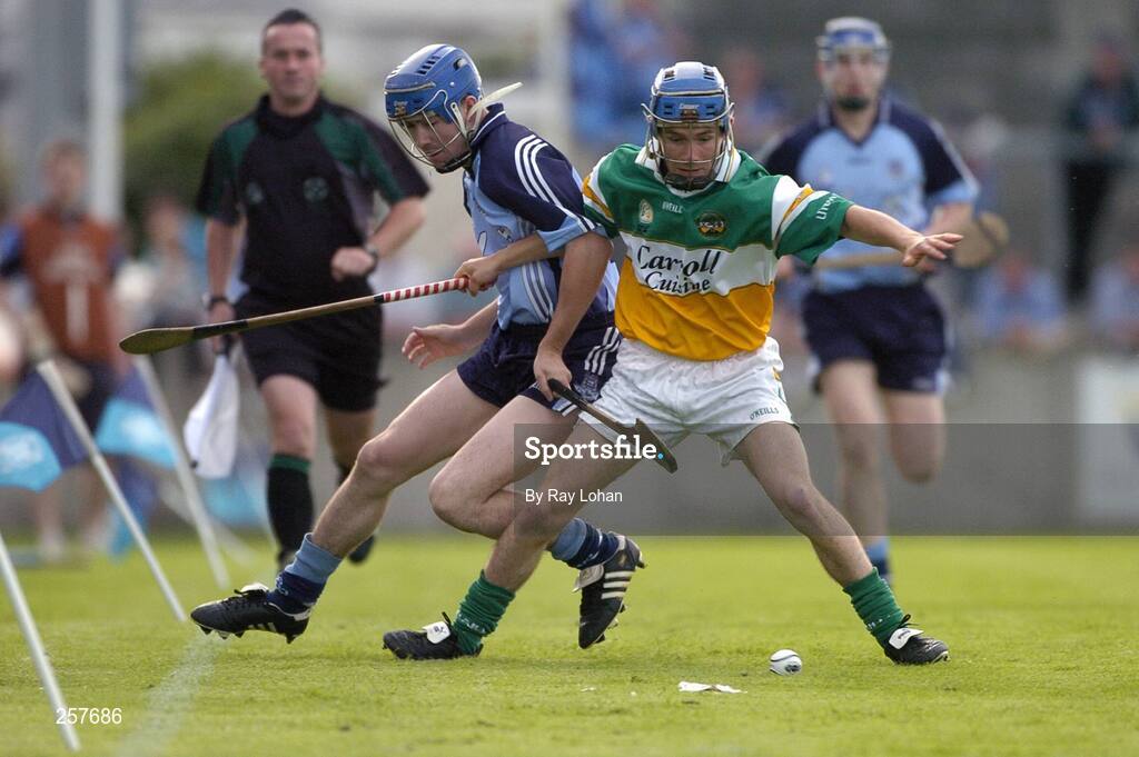 18 July 2007; Peadar Carton, Dublin, in action against Colm Coughlan, Offaly. U21 Leinster Hurling Championship final, Dublin v Offaly, Parnell Park, Dublin. Picture Credit; Ray Lohan / SPORTSFILE *** Local Caption ***