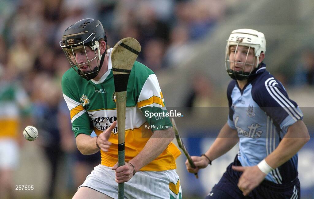 18 July 2007; Brian Watkins, Offaly, in action against Michael McGarry, Dublin. U21 Leinster Hurling Championship final, Dublin v Offaly, Parnell Park, Dublin. Picture Credit; Ray Lohan / SPORTSFILE *** Local Caption ***