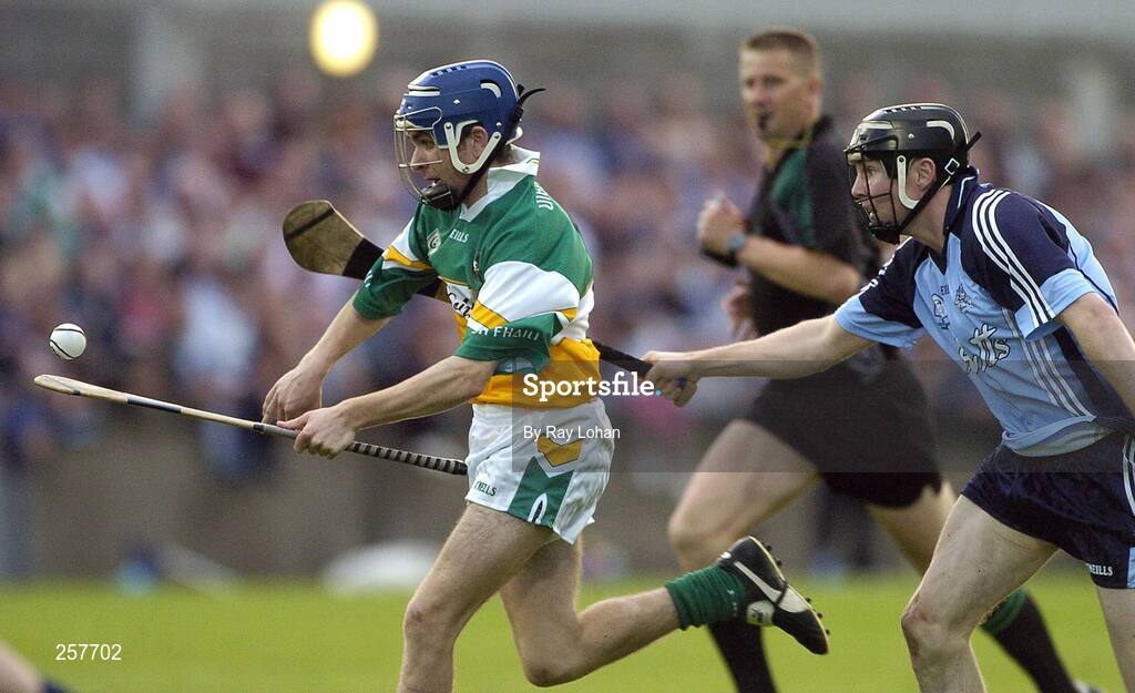 18 July 2007; Alan Egan, Offaly, in action against Ronan Drumgoole, Dublin. U21 Leinster Hurling Championship final, Dublin v Offaly, Parnell Park, Dublin. Picture Credit; Ray Lohan / SPORTSFILE *** Local Caption ***