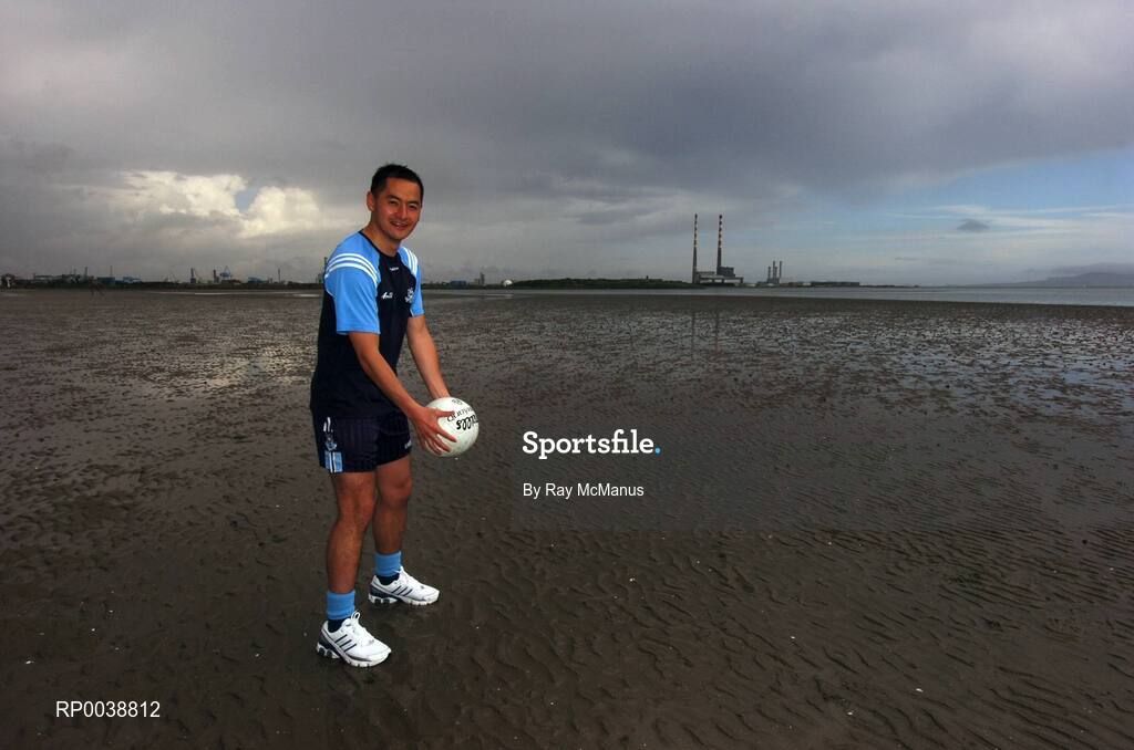 17 July 2007; Dublin footballer Jason Sherlock who was announced as an Ariel GAA Championship Bright Ambassador for 2007. This summer, Ariel is giving away free exclusive GAA towels with promotional packs. Martello Tower, Sandymount Strand, Dublin. Picture credit: Ray McManus / SPORTSFILE