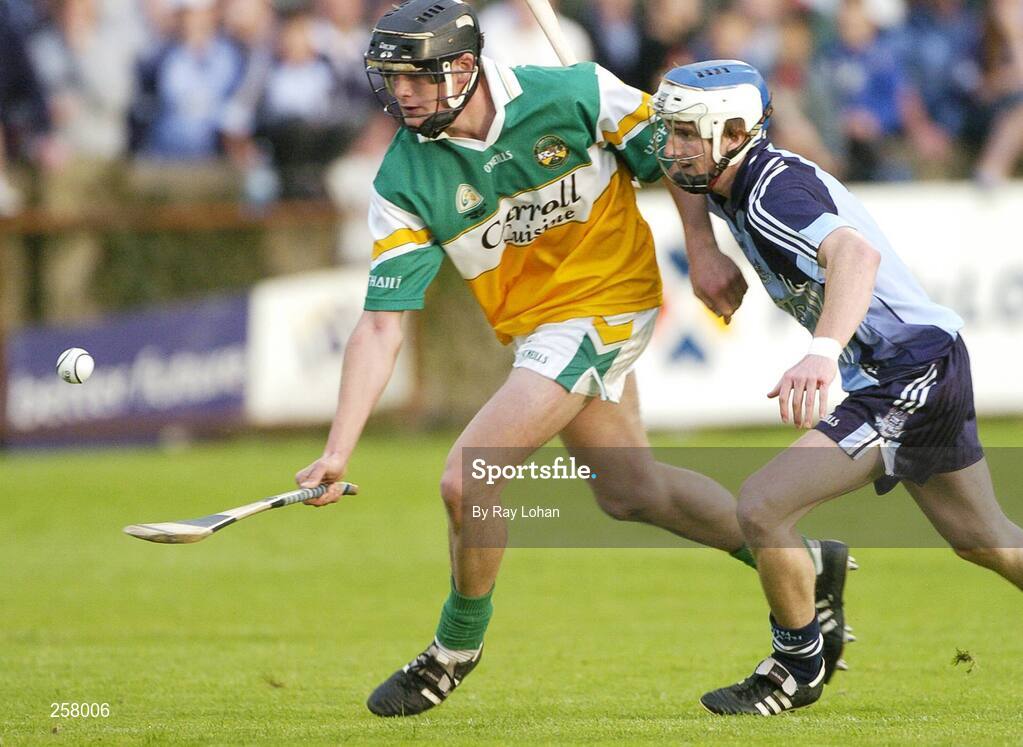 18 July 2007; Conor Mahon, Offaly, in action against Michael McGarry, Dublin. Erin U21 Leinster Hurling Championship final. Dublin v Offaly, Parnell Park, Dublin. Picture Credit; Ray Lohan / SPORTSFILE *** Local Caption ***