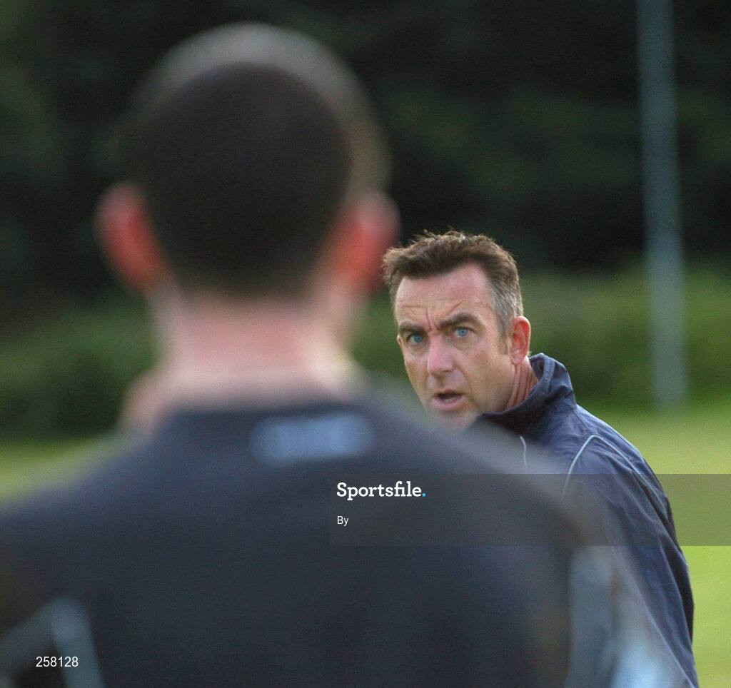 18 July 2007; Dublin goalkeeper Stephen Cluxton listens to advice from Dublin senior football team and Bohemians F.C. goalkeeping coach Gary Matthews at the launch of Garry Matthews Goalkeeping Clinic. DCU Sports Ground, Ballymun, Dublin. Picture credit: Stephen McCarthy / SPORTSFILE
