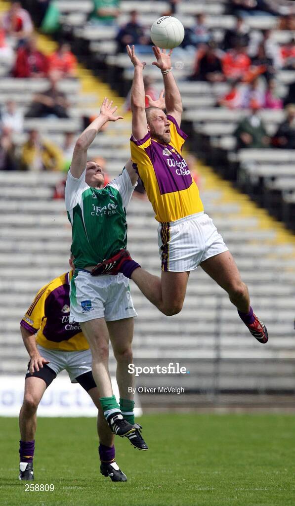 8 July 2007; Rory Stafford, Wexford, in action against Tom Brewester, Fermanagh. Bank of Ireland All-Ireland Senior Football Championship Qualifier, Round 1, Fermanagh v  Wexford, St Tighearnach's Park, Clones, Co. Monaghan. Picture credit: Oliver McVeigh / SPORTSFILE