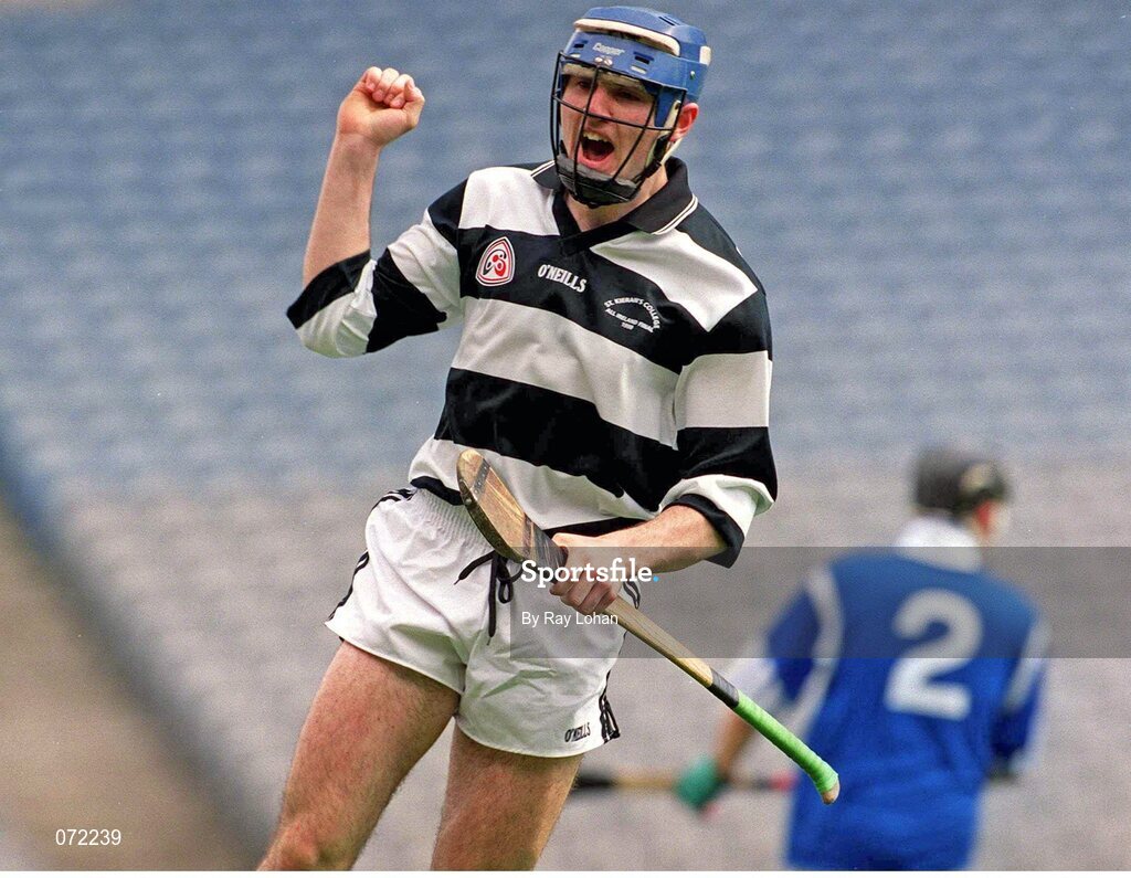 18 April 1999; Eoin Kelly, St. Kierans of Kilkenny, pictured in the All-Ireland Colleges Hurling Final against St. Flannans of Ennis. All-Ireland Colleges Hurling Final, St. Kierans v St. Flannans. Picture credit: Ray Lohan / SPORTSFILE