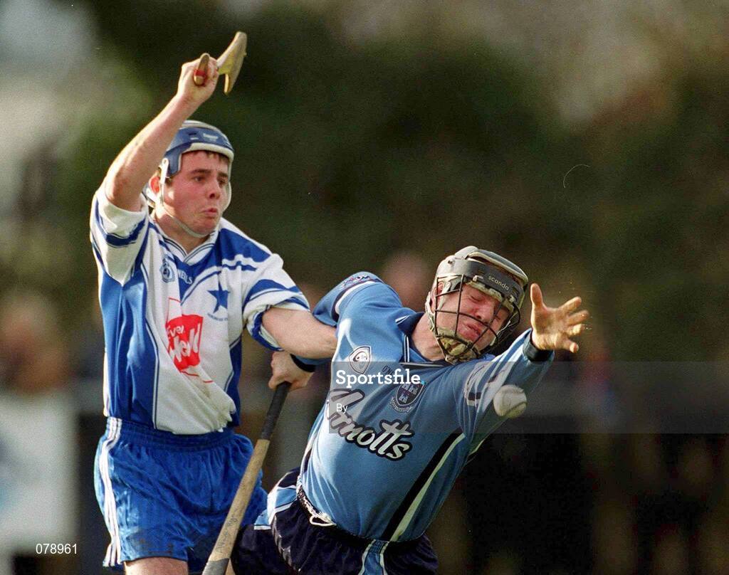 6 January 2002; Alan Ryan, Dublin, in action against David Donnelly, Dublin Blue Stars. Dublin v Dublin Blue Stars, Thomas Davis GAA Club, Kiltipper Road, Tallaght, Co Dublin. Hurling.  Picture credit; Ray McManus / SPORTSFILE