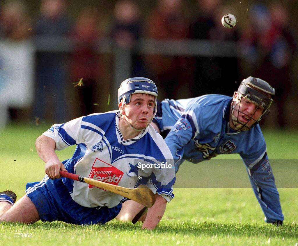 6 January 2002; Alan Ryan, Dublin, in action against David Donnelly, Dublin Blue Stars. Dublin v Dublin Blue Stars, Thomas Davis GAA Club, Kiltipper Road, Tallaght, Co Dublin. Hurling.  Picture credit; Ray McManus / SPORTSFILE