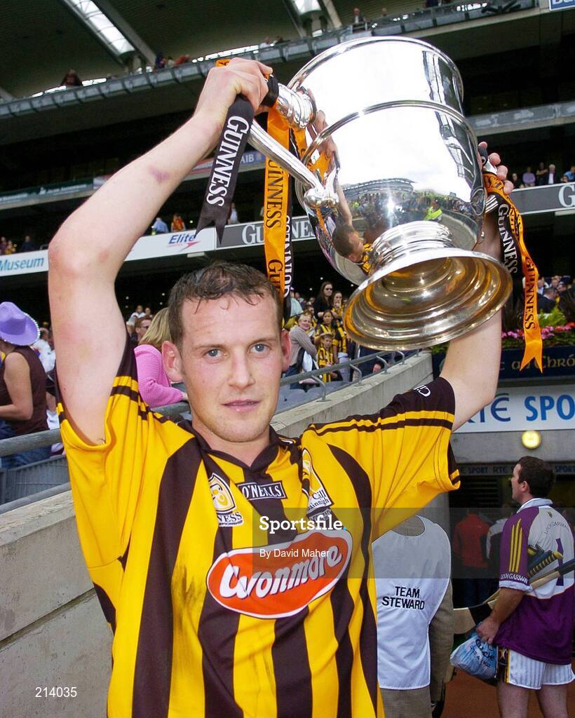 2 July 2006; Kilkenny captain Jackie Tyrrell celebrates with the cup at the end of the game. Guinness Leinster Senior Hurling Championship Final, Wexford v Kilkenny, Croke Park, Dublin. Picture credit: David Maher / SPORTSFILE