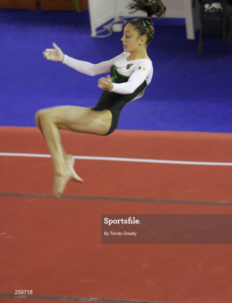 24 July 2007; Emma Gorman, from Lisburn, Co. Antrim, competing for Ireland during the gymnastic floor event. European Youth Olympic Festival, Belgrade, Serbia. Picture credit: Tomás Greally / SPORTSFILE