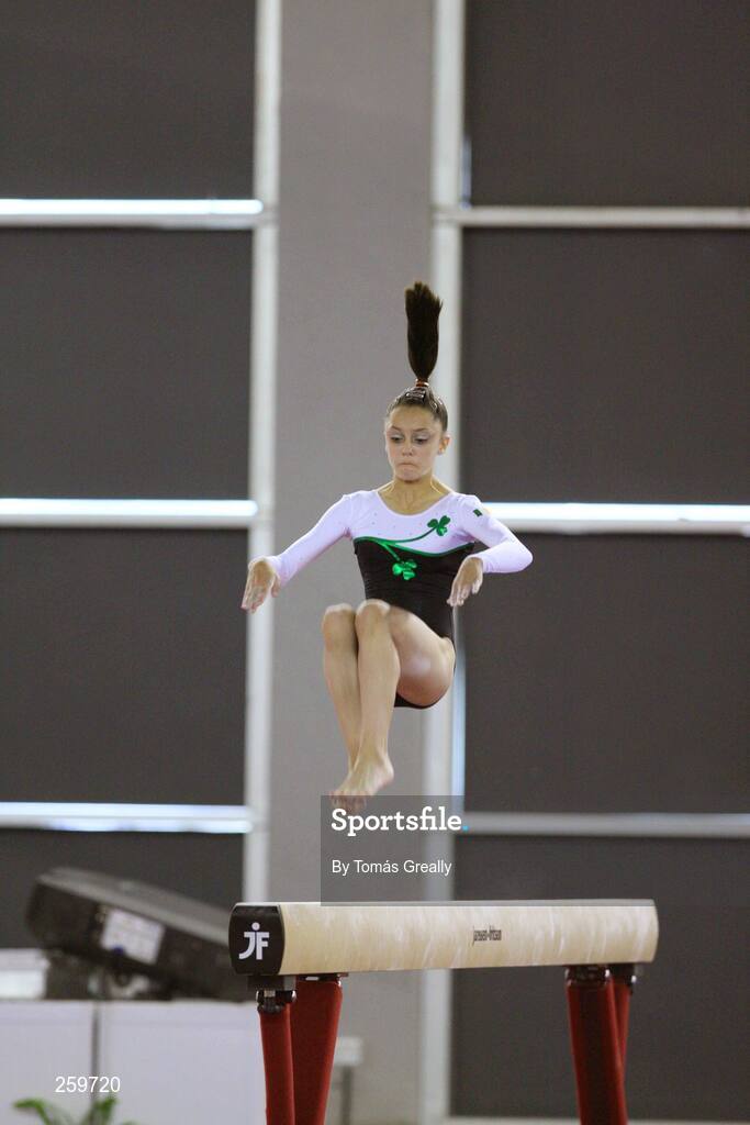 24 July 2007; Emma Gorman, from Lisburn, Co. Antrim, competing for Ireland during the gymnastic floor event. European Youth Olympic Festival, Belgrade, Serbia. Picture credit: Tomás Greally / SPORTSFILE