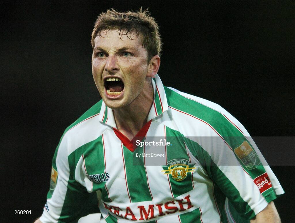 27 July 2007; Cork City's Denis Behan celebrates after scoring his side's goal. eircom League of Ireland Premier Division, St. Patrick's Athletic v Cork City, Richmond Park, Dublin. Picture credit; Matt Browne / SPORTSFILE
