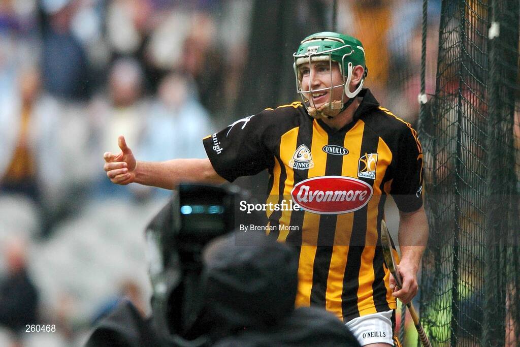 28 July 2007; Kilkenny's Eddie Brennan celebrates scoring his side's third goal and his second goal. Guinness All-Ireland Senior Hurling Championship Quarter-Final, Kilkenny v Galway, Croke Park, Dublin. Picture credit; Brendan Moran / SPORTSFILE