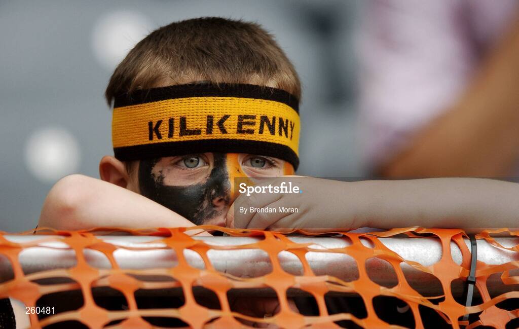 28 July 2007; A young Kilkenny fan during the game. Guinness All-Ireland Senior Hurling Championship Quarter-Final, Kilkenny v Galway, Croke Park, Dublin. Picture credit; Brendan Moran / SPORTSFILE