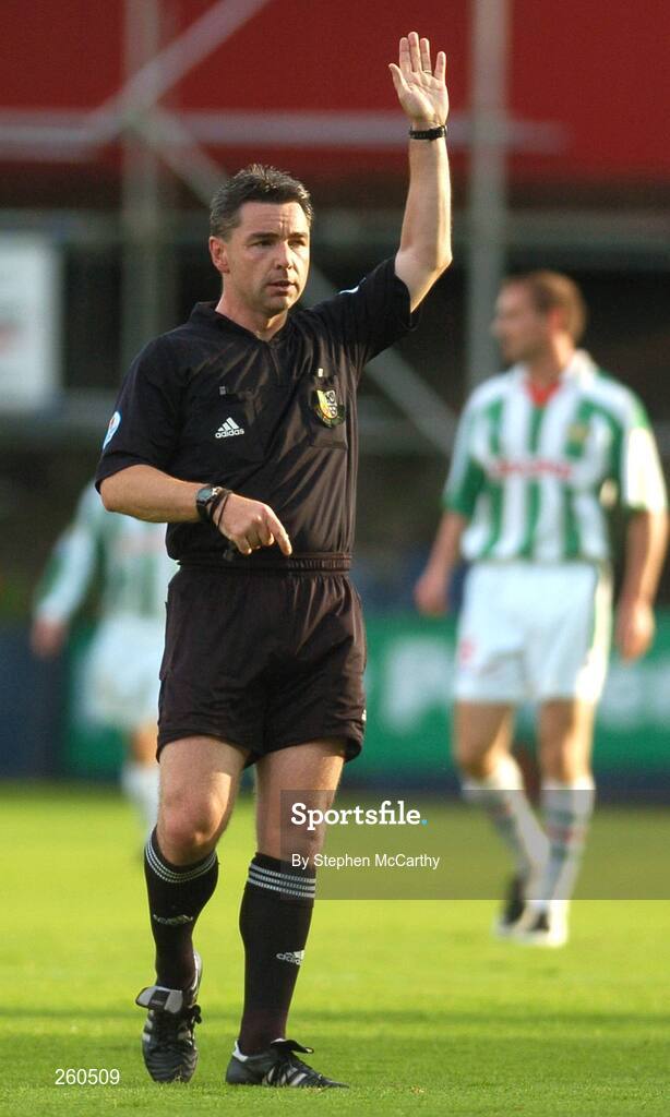 27 July 2007; Referee Damien Hancock. eircom League of Ireland Premier Division, St. Patrick's Athletic v Cork City, Richmond Park, Dublin. Picture credit; Stephen McCarthy / SPORTSFILE