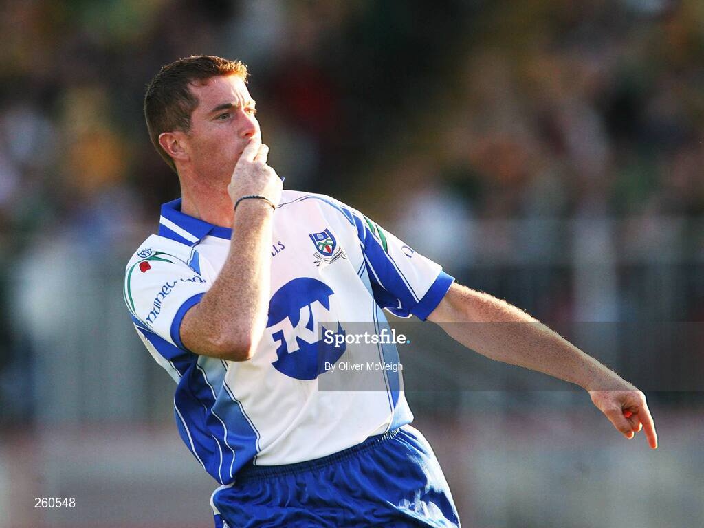 28 July 2007; Thomas Freeman, Monaghan, throws a kiss to the crowd after scoring the second goal. Bank of Ireland All-Ireland Senior Football Championship Qualifier, Round 3, Donegal v Monaghan, Healy Park, Omagh, Co. Tyrone. Picture credit; Oliver McVeigh / SPORTSFILE