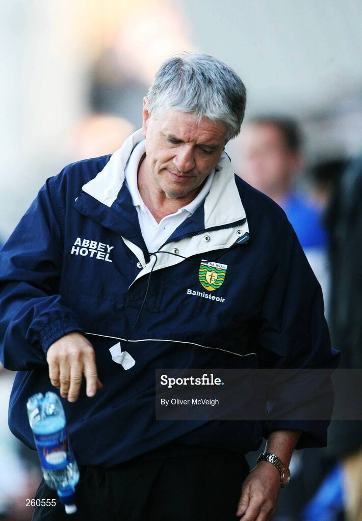 28 July 2007; Donegal manager Brian McIver after the match. Bank of Ireland All-Ireland Senior Football Championship Qualifier, Round 3, Donegal v Monaghan, Healy Park, Omagh, Co. Tyrone. Picture credit; Oliver McVeigh / SPORTSFILE