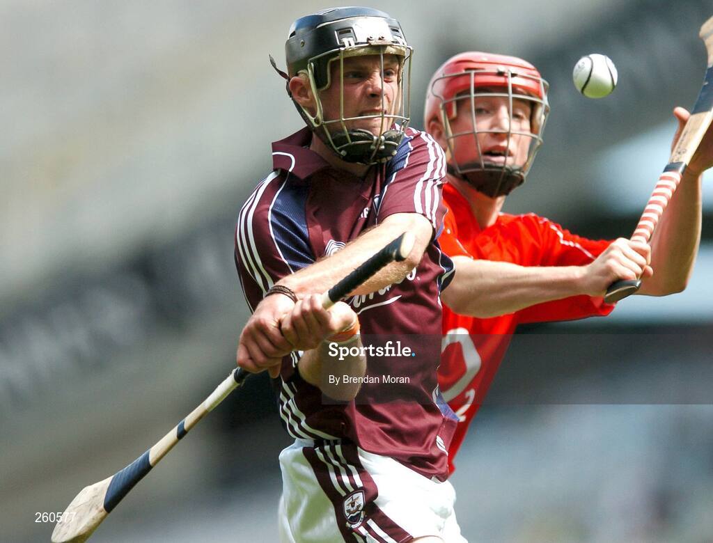 29 July 2007; Eoin Forde, Galway, in action against Denis O'Sullivan, Cork. ESB All-Ireland Minor Hurling Championship Quarter-Final, Cork v Galway, Croke Park, Dublin. Picture credit; Brendan Moran / SPORTSFILE