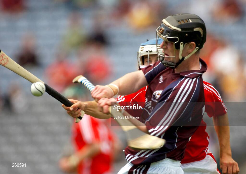 29 July 2007; Sylvie Og Linnane, Galway, in action against Luke O'Farrell, Cork. ESB All-Ireland Minor Hurling Championship Quarter-Final, Cork v Galway, Croke Park, Dublin. Picture credit; Ray McManus / SPORTSFILE