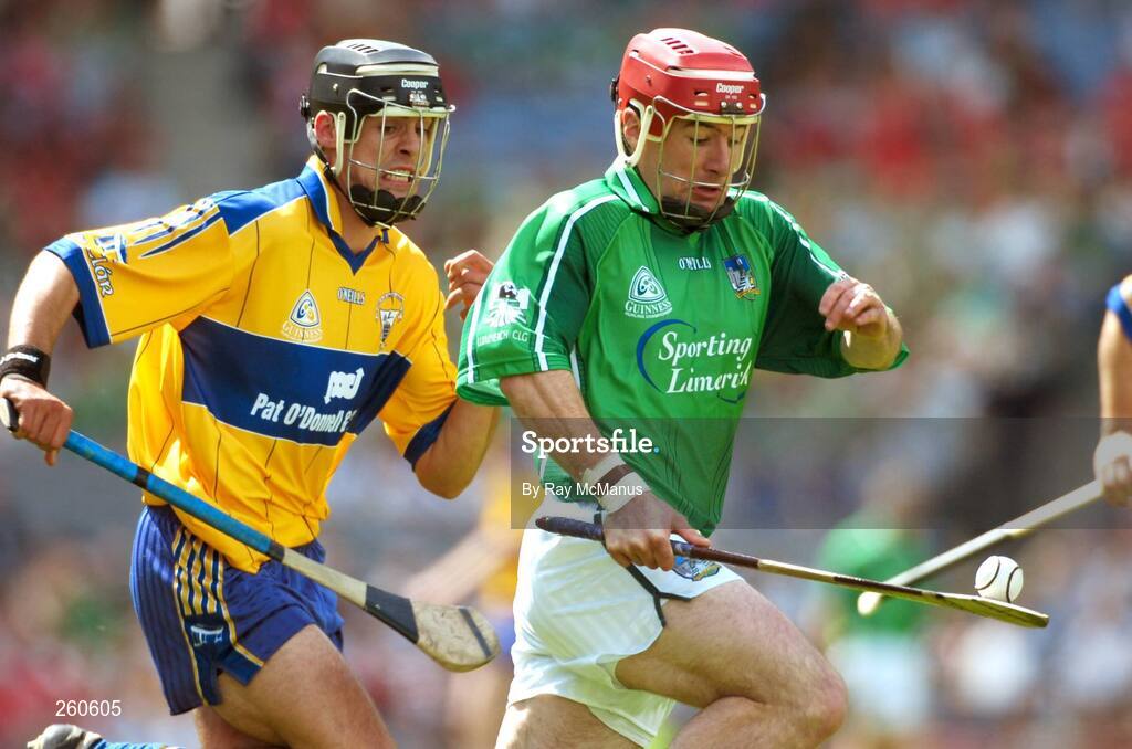 29 July 2007; Andrew O'Shaughnessy, Limerick, in action against Brendan Bulger, Clare. Guinness All-Ireland Senior Hurling Championship Quarter-Final, Clare v Limerick, Croke Park, Dublin. Picture credit; Ray McManus / SPORTSFILE