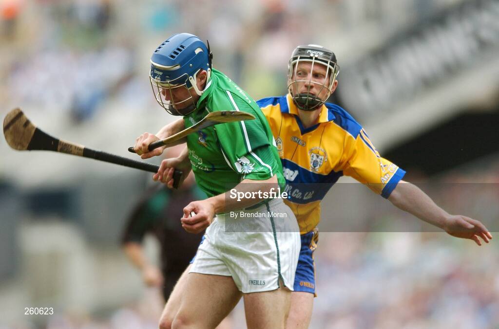29 July 2007; Stephen Lucey, Limerick, in action against Niall Gilligan, Clare. Guinness All-Ireland Senior Hurling Championship Quarter-Final, Clare v Limerick, Croke Park, Dublin. Picture credit; Brendan Moran / SPORTSFILE