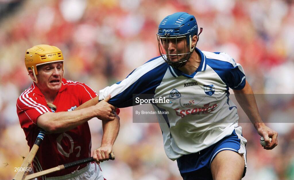 29 July 2007; Declan Prendergast, Waterford, in action against Joe Deane, Cork. Guinness All-Ireland Senior Hurling Championship Quarter-Final, Cork v Waterford, Croke Park, Dublin. Picture credit; Brendan Moran / SPORTSFILE