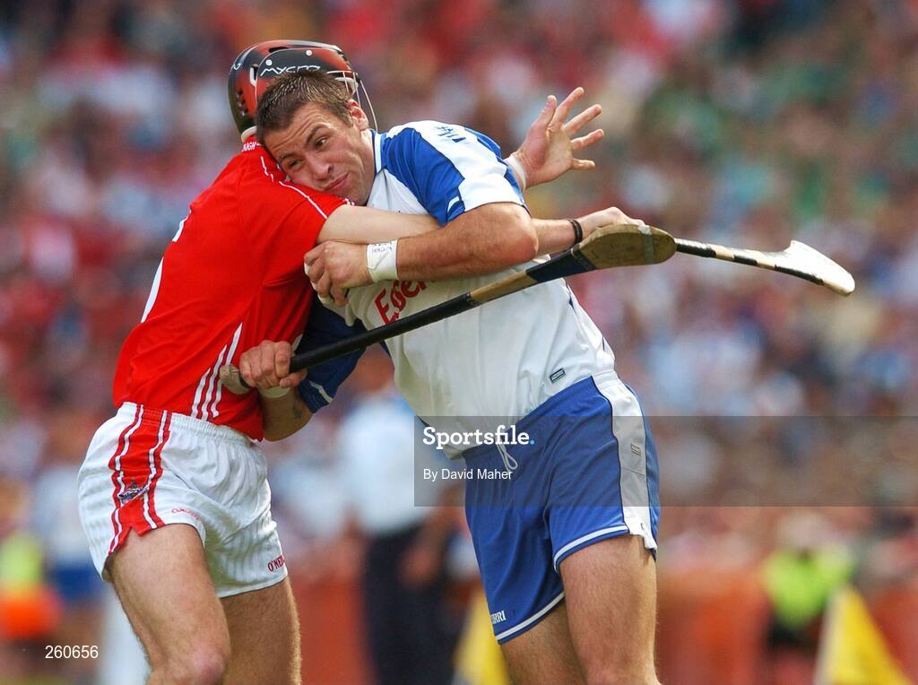 29 July 2007; Dan Shanahan, Waterford, in action against Ronan Curran, Cork. Guinness All-Ireland Senior Hurling Championship Quarter-Final, Cork v Waterford, Croke Park, Dublin. Picture credit; David Maher / SPORTSFILE
