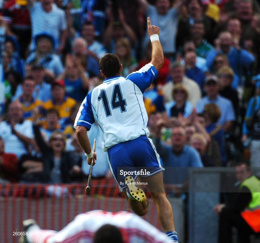 29 July 2007; Dan Shanahan celebrates scoring the first Waterford goal. Guinness All-Ireland Senior Hurling Championship Quarter-Final, Cork v Waterford, Croke Park, Dublin. Picture credit; Ray McManus / SPORTSFILE
