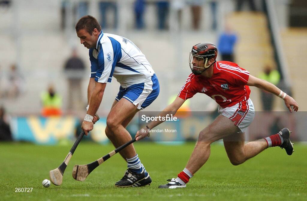 29 July 2007; Dan Shanahan, Waterford, in action against Ronan Curran, Cork. Guinness All-Ireland Senior Hurling Championship Quarter-Final, Cork v Waterford, Croke Park, Dublin. Picture credit; Brendan Moran / SPORTSFILE