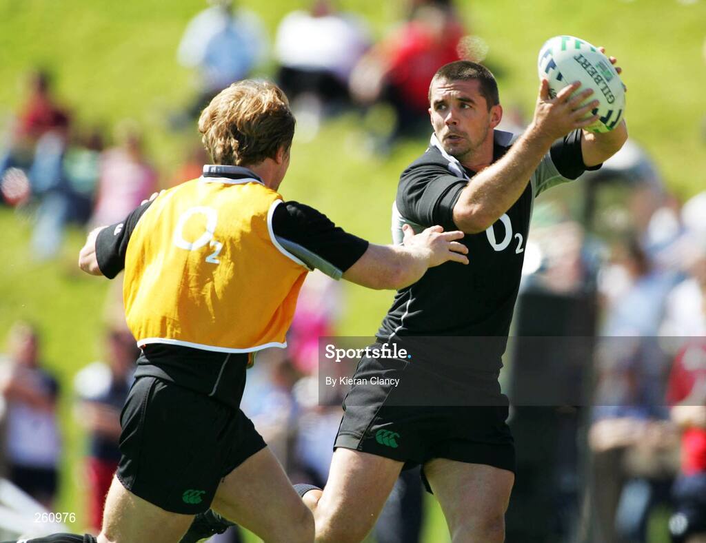 31 July 2007; Ireland's Alan Quinlan and Jerry Flannery in action during squad training. Ireland Rugby Squad Training, University of Limerick, Limerick. Picture credit: Kieran Clancy / SPORTSFILE