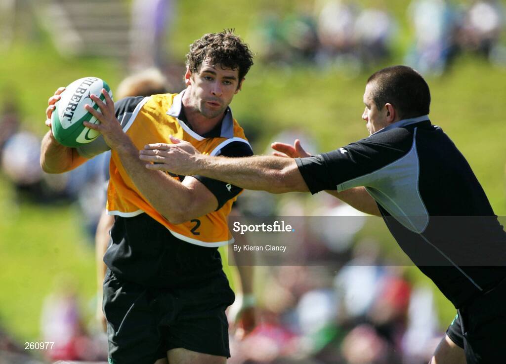 31 July 2007; Ireland's Trevor Hogan and Alan Quinlan in action during squad training. Ireland Rugby Squad Training, University of Limerick, Limerick. Picture credit: Kieran Clancy / SPORTSFILE