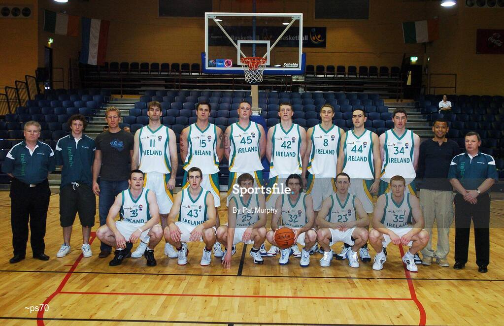 27 July 2007; The Ireland team. Men's Senior International Basketball Friendly, Ireland v Luxembourg, National Basketball Arena, Tallaght, Dublin. Picture credit: Pat Murphy / SPORTSFILE