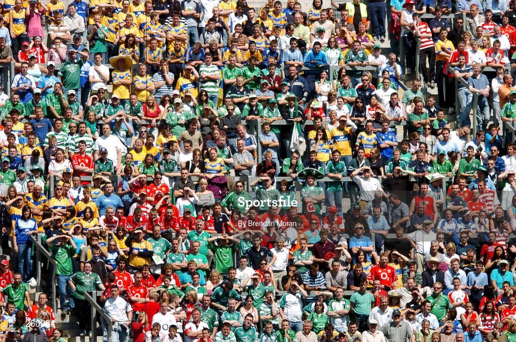 29 July 2007; Supporters from all competing counties watch the game from Hill 16. Guinness All-Ireland Senior Hurling Championship Quarter-Final, Clare v Limerick, Croke Park, Dublin. Picture credit; Brendan Moran / SPORTSFILE