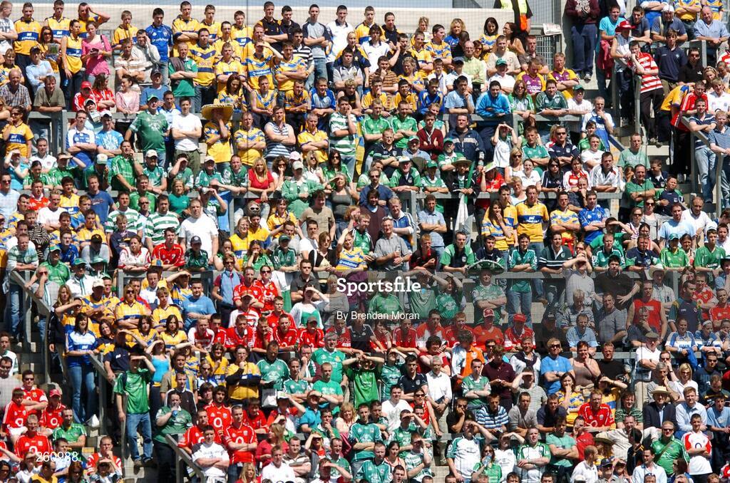 29 July 2007; Supporters from all competing counties watch the game from Hill 16. Guinness All-Ireland Senior Hurling Championship Quarter-Final, Clare v Limerick, Croke Park, Dublin. Picture credit; Brendan Moran / SPORTSFILE