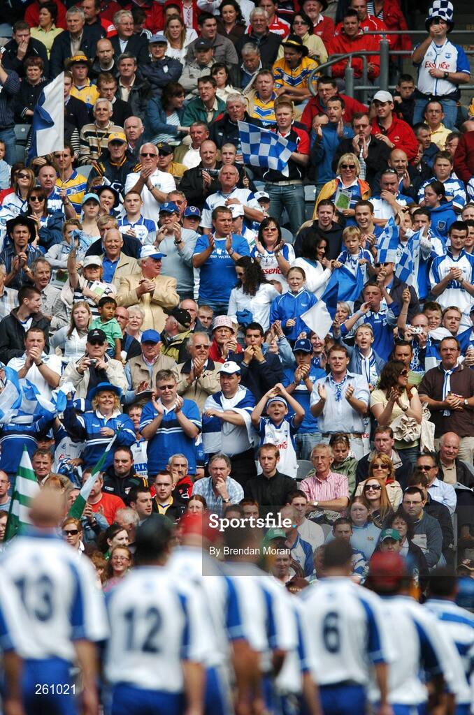 29 July 2007; Waterford supporters cheer on their team as they pass by during the pre-match parade. Guinness All-Ireland Senior Hurling Championship Quarter-Final, Cork v Waterford, Croke Park, Dublin. Picture credit; Brendan Moran / SPORTSFILE