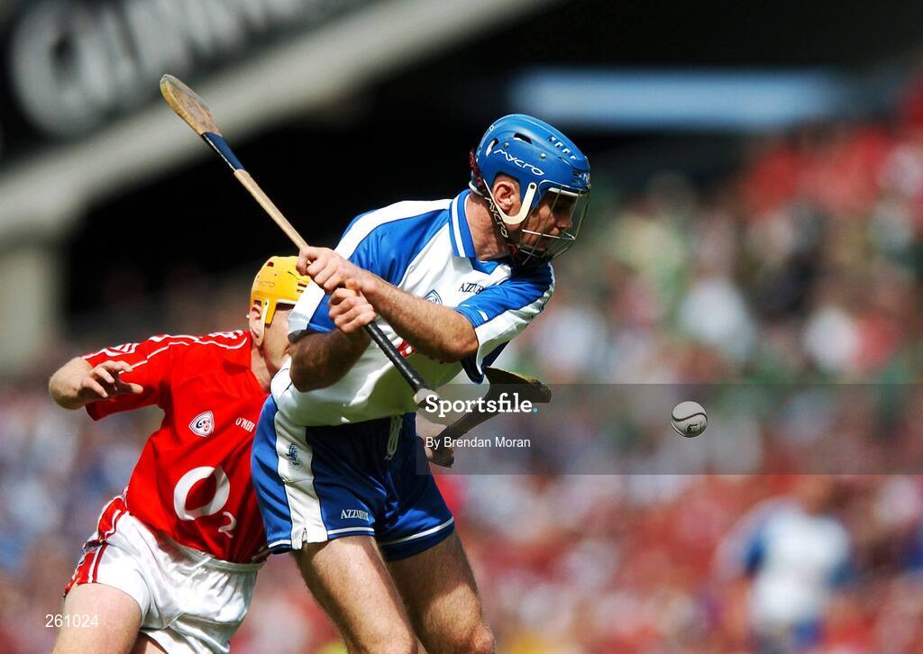 29 July 2007; Michael Walsh, Waterford, in action against Joe Deane, Cork. Guinness All-Ireland Senior Hurling Championship Quarter-Final, Cork v Waterford, Croke Park, Dublin. Picture credit; Brendan Moran / SPORTSFILE