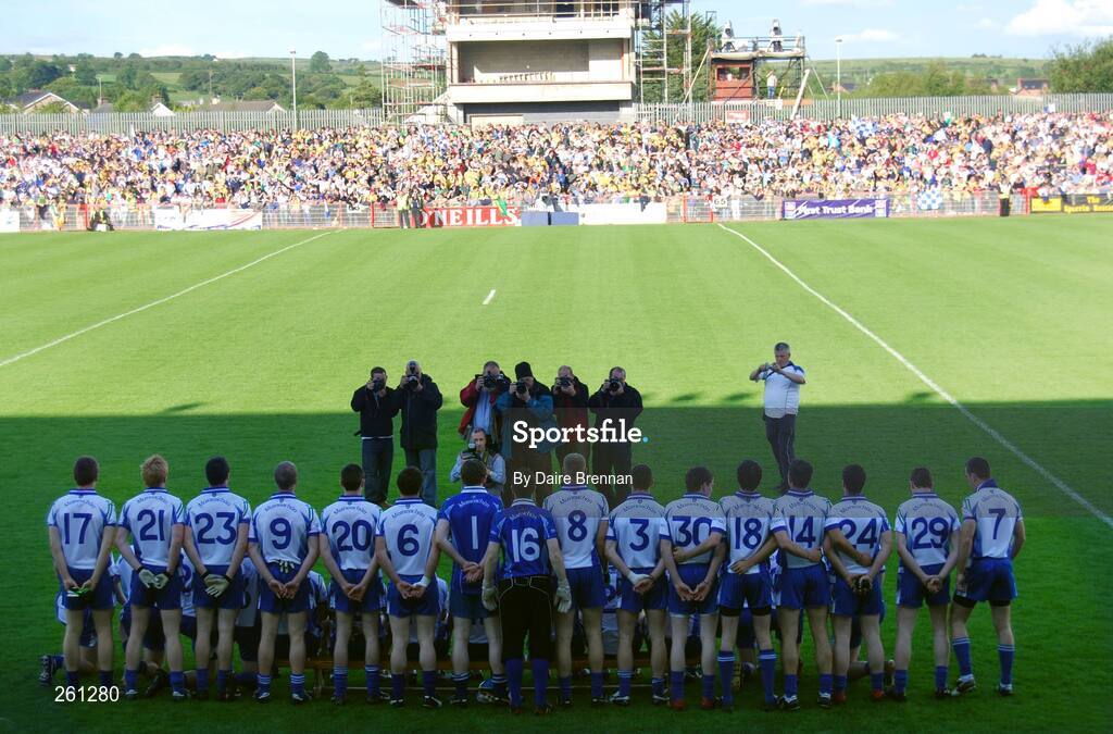 28 July 2007; The Monaghan team get their picture taken. Bank of Ireland All-Ireland Senior Football Championship Qualifier, Round 3, Donegal v Monaghan, Healy Park, Omagh, Co. Tyrone. Picture credit; Daire Brennan / SPORTSFILE