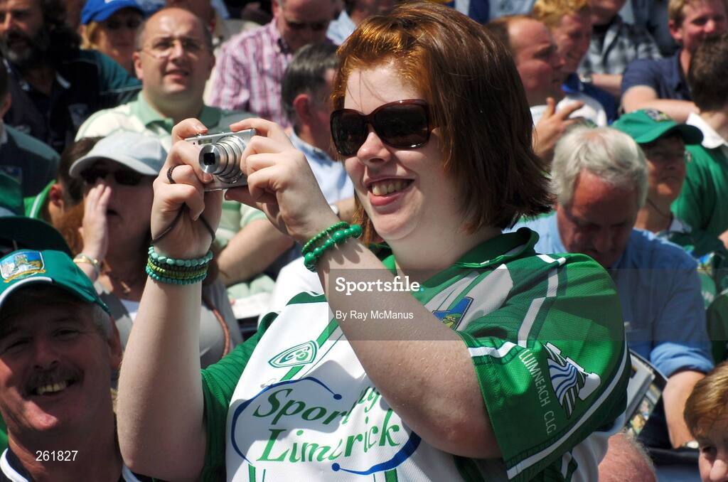 29 July 2007; A Limerick supporter at the game. Guinness All-Ireland Senior Hurling Championship Quarter-Final, Clare v Limerick, Croke Park, Dublin. Picture credit; Ray McManus / SPORTSFILE